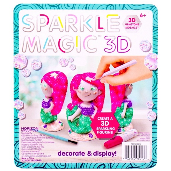 Sparkle Magic 3D Mermaid Figurine, Sparkling 3D Dot Art - Picture 6 of 8